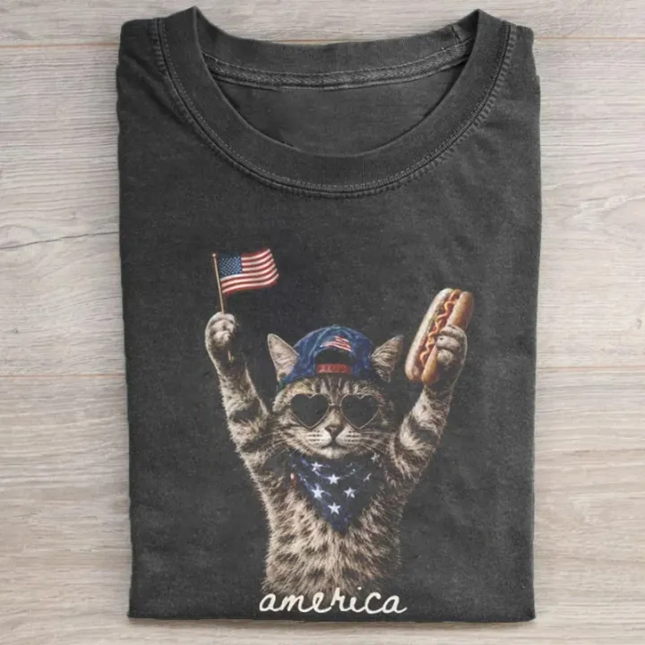 Cat 4th Of July T-shirt