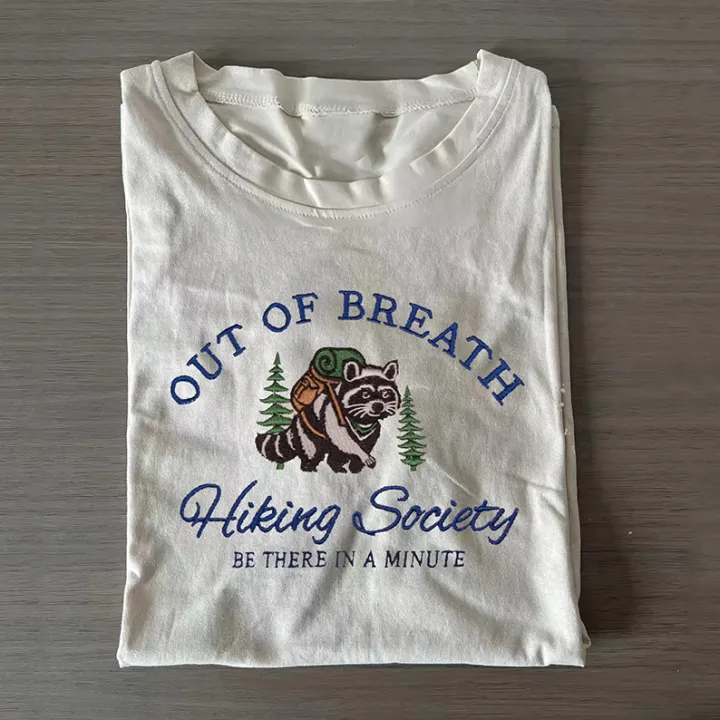 Out of Breath Hiking Society Embroidered T-shirt